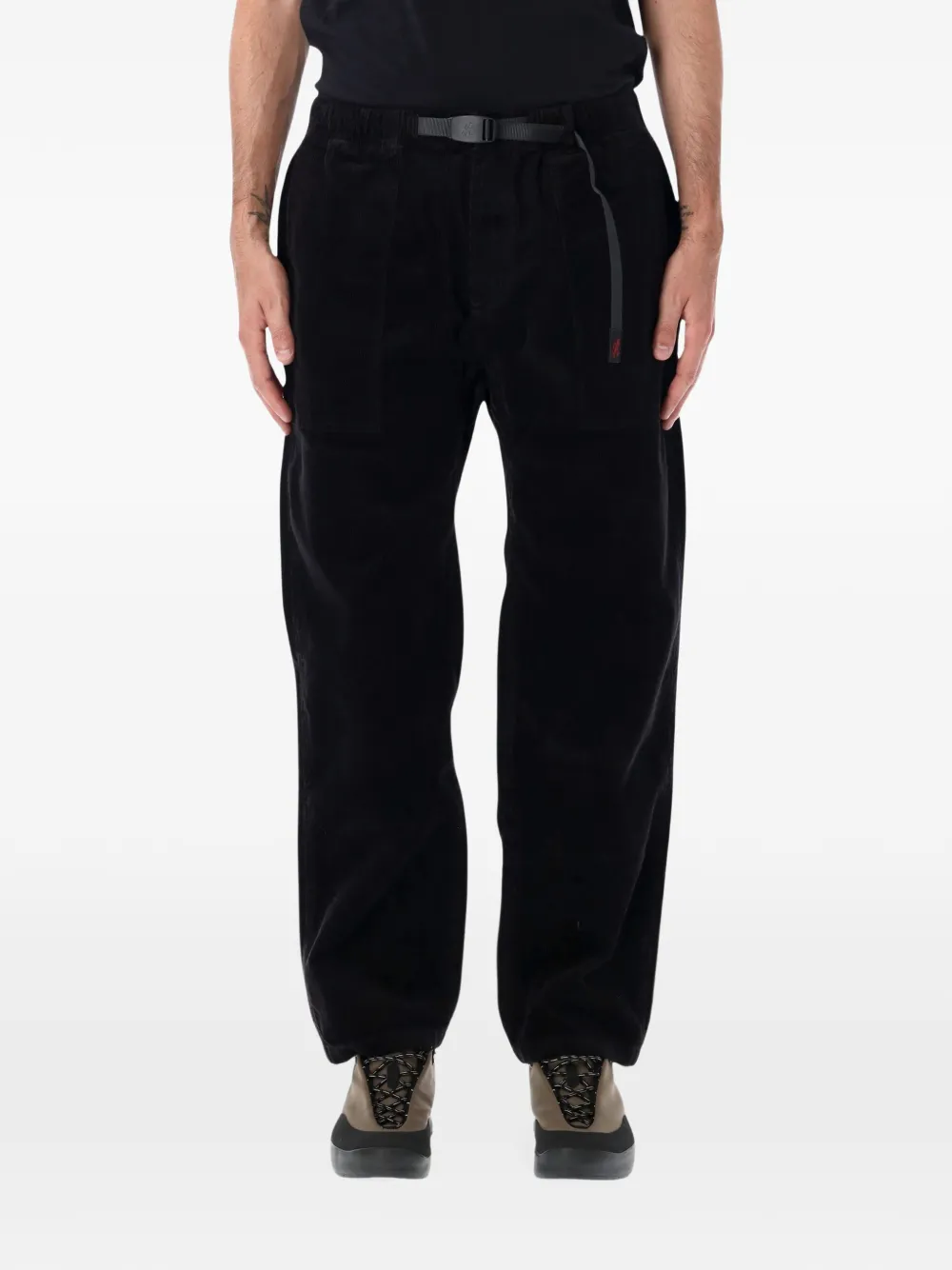 Gramicci belted corduroy trousers - Schwarz