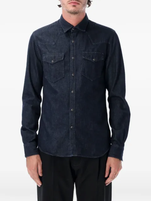 Xacus flap-chest-pockets denim shirt