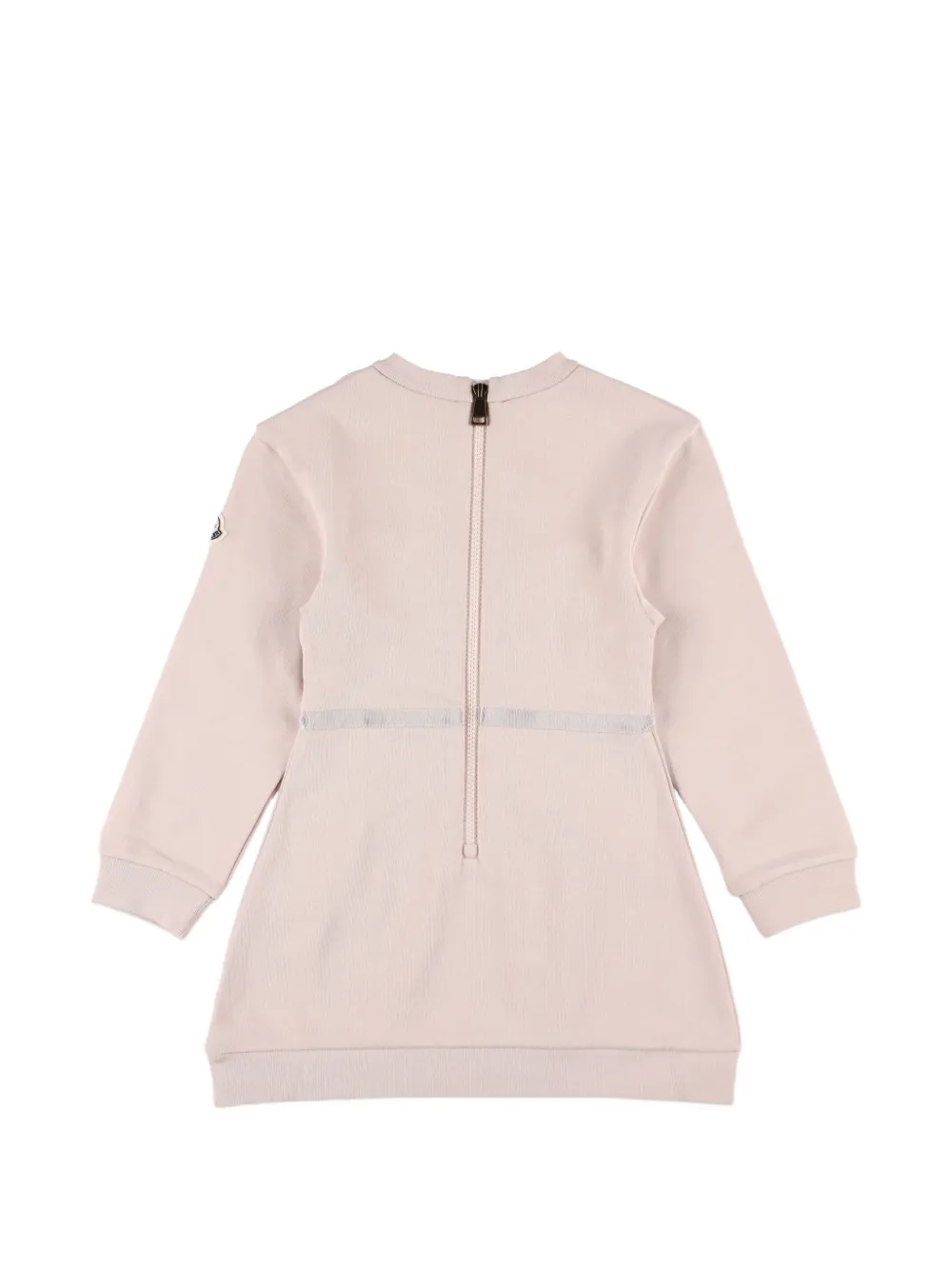 Moncler Enfant Jurk met logo-patch en plooien Roze