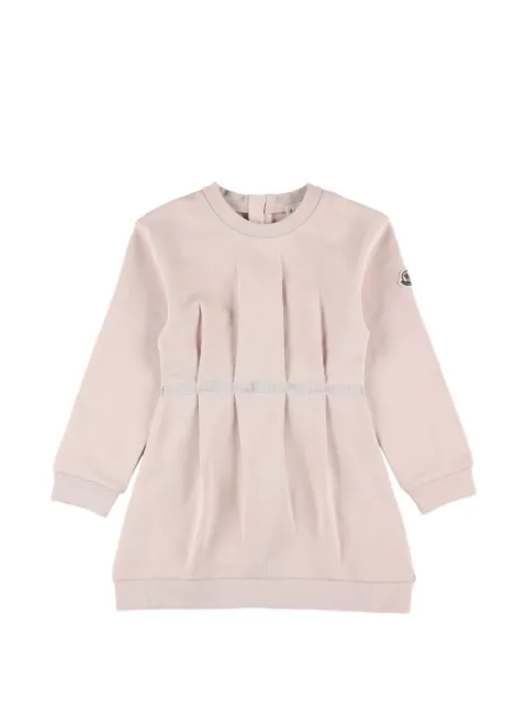 Moncler Enfant pleated logo-patch dress