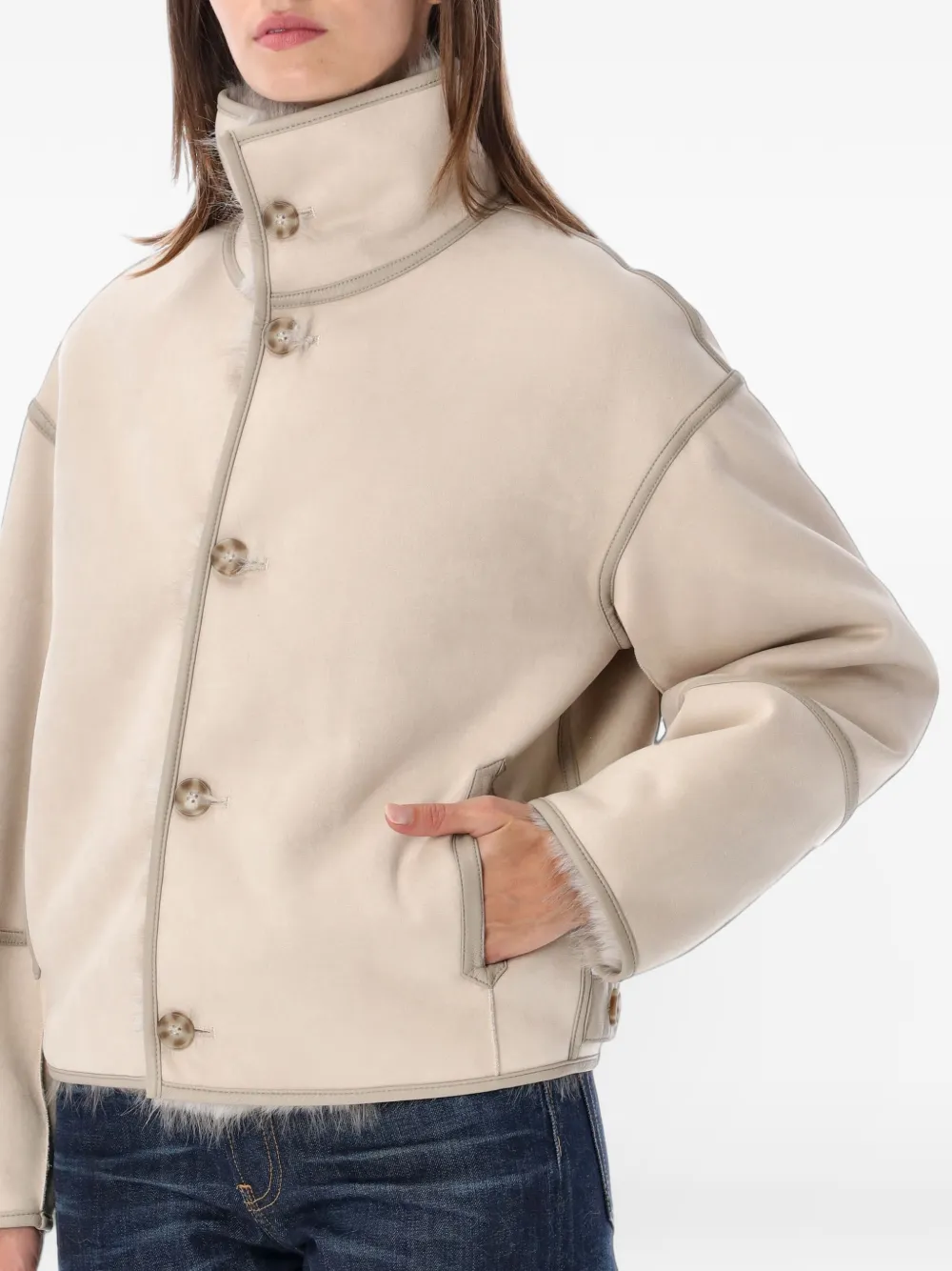Urbancode Omkeerbaar jack met trechterhals Beige
