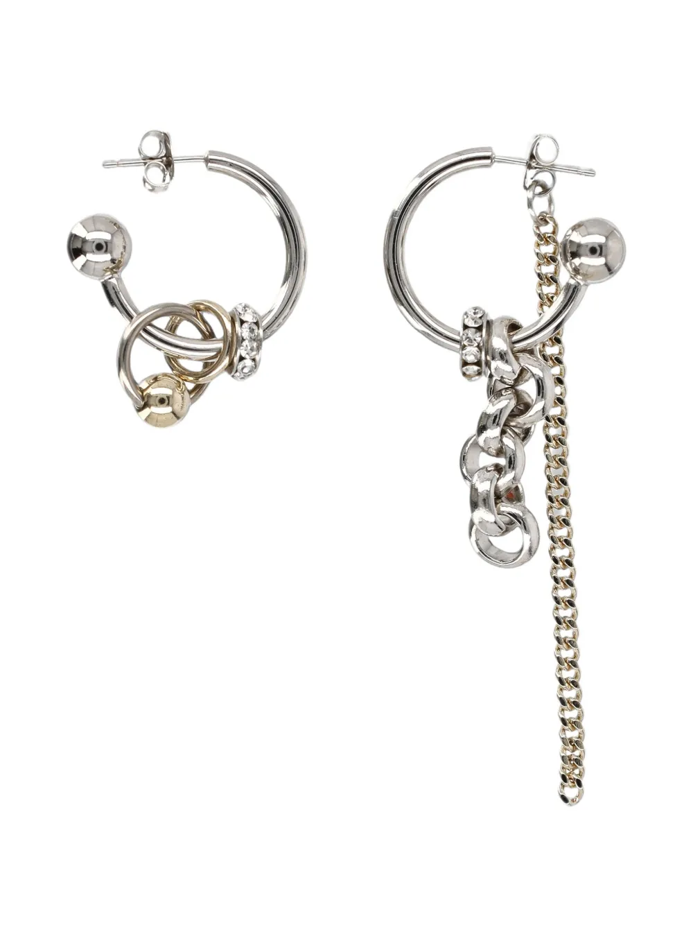 Justine Clenquet Celina crystal-embellished hoop earrings · One Size