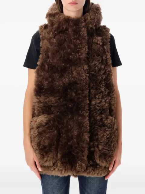 VEGANCODE hooded faux-fur gilet