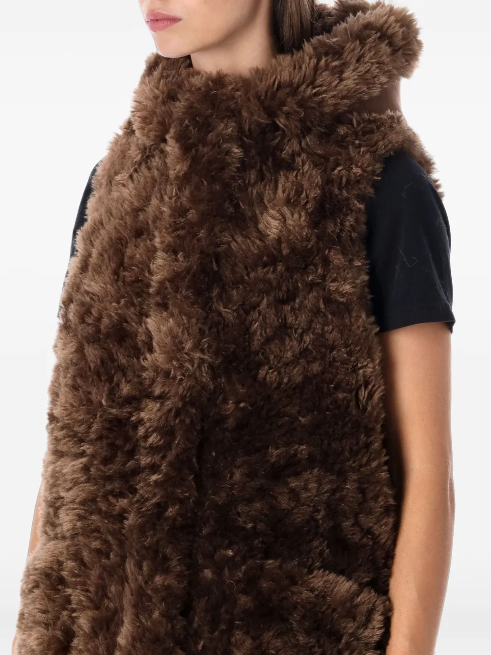 VEGANCODE Gilet van imitatiebont Bruin