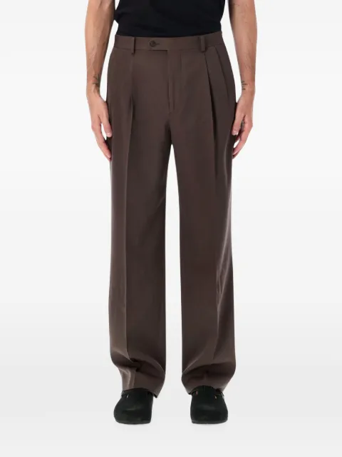 Auralee pleated straight-leg trousers