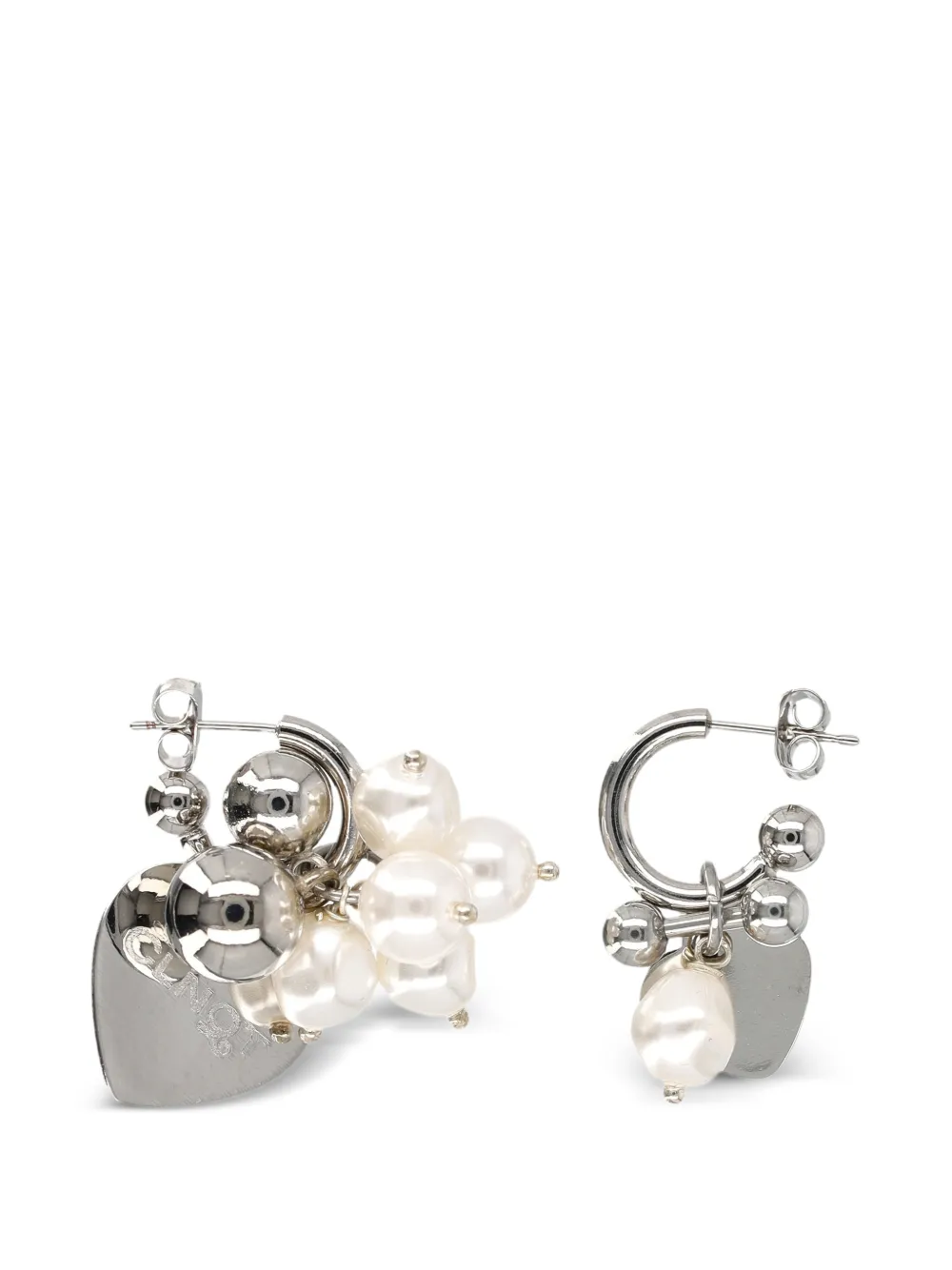 Justine Clenquet Abbey heart-pendant hoop earrings