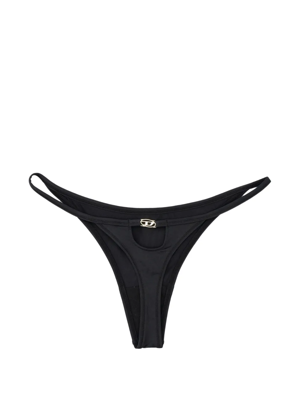 Diesel Adrienne-Utlt string met logoplakkaat Zwart