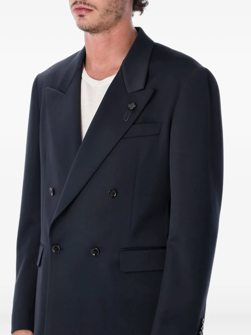 Lardini Pak met dubbele rij knopen Blauw