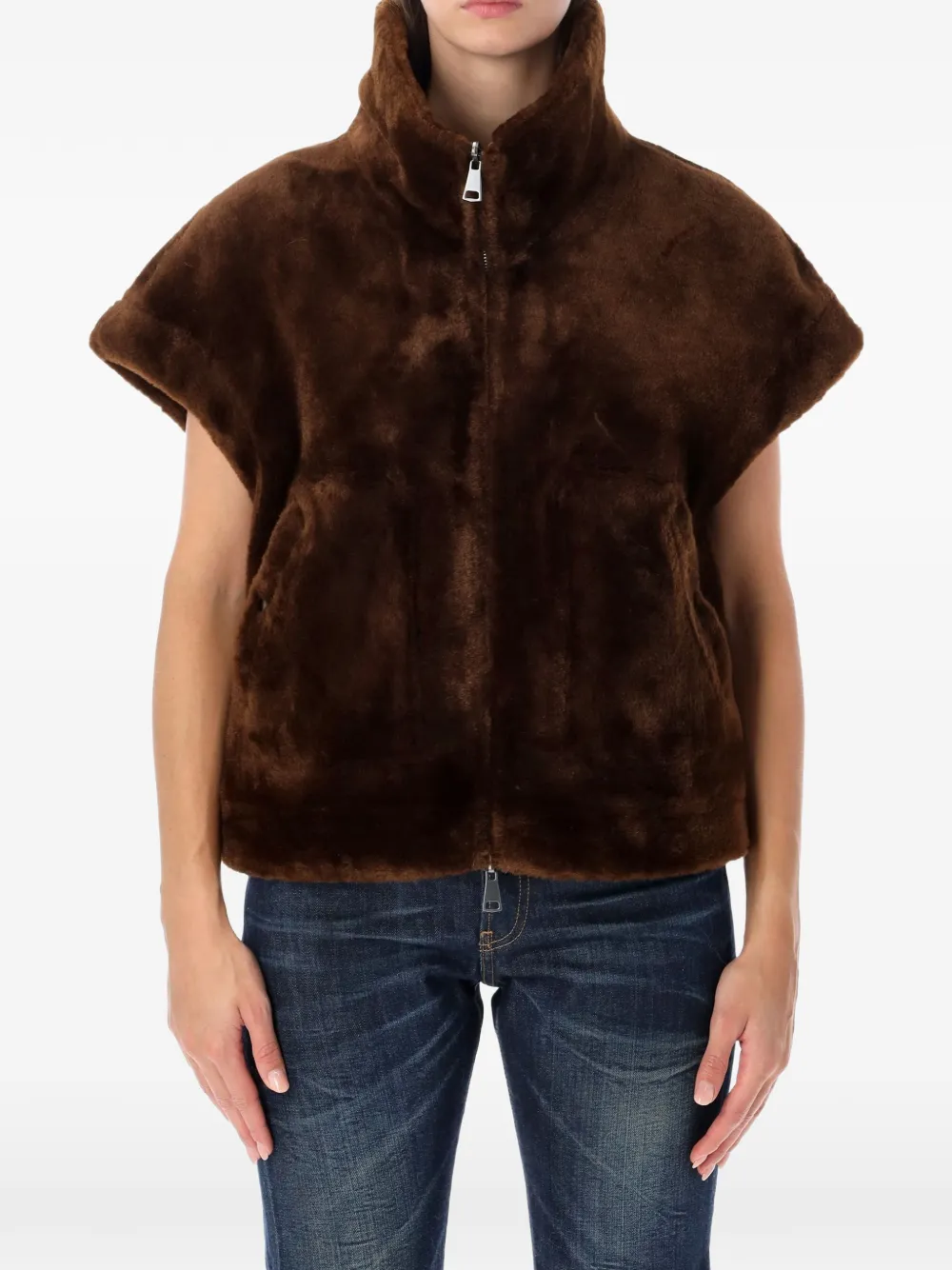 Urbancode Vegancode reversible faux-fur jacket - Braun