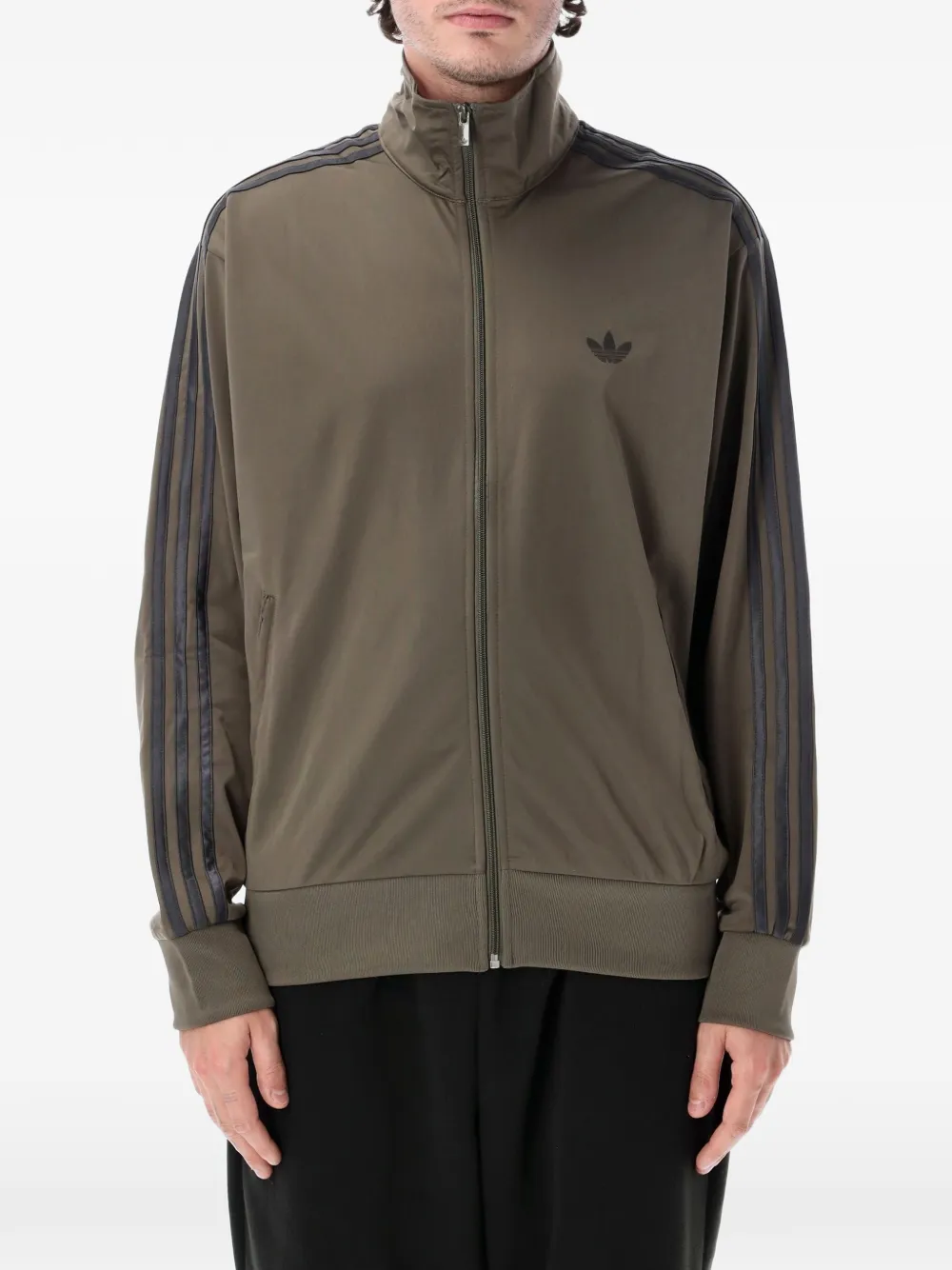 Adidas Spacer trui met geborduurd logo en gestreepte mouwen Grijs