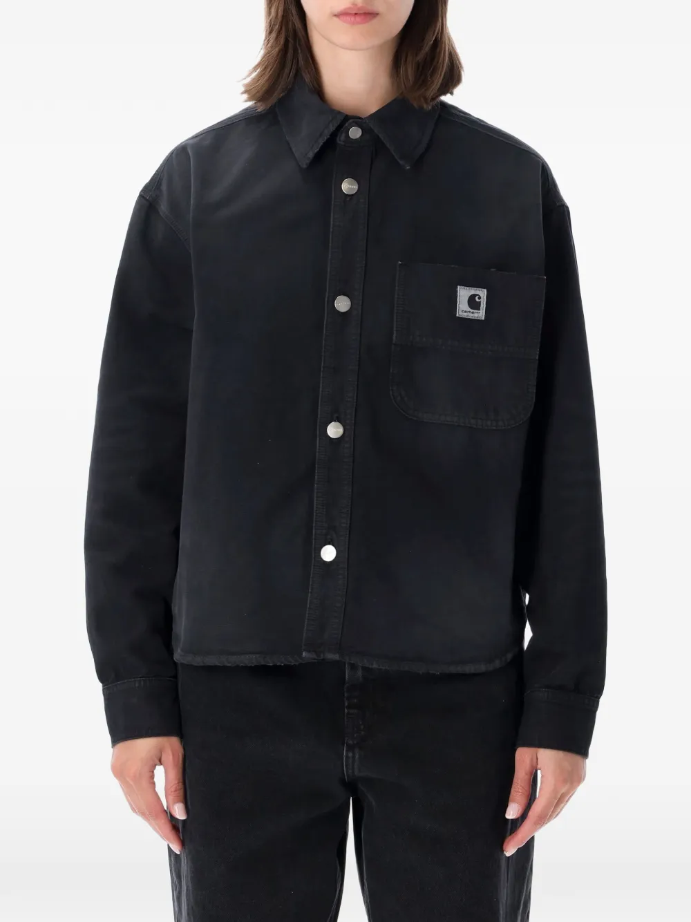 Carhartt WIP Georgia logo-patch button-up shirt jacket - Schwarz