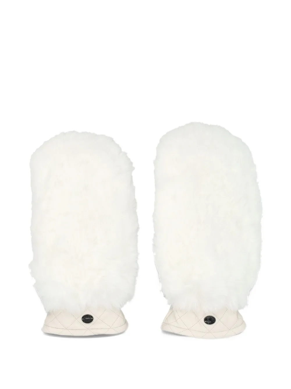 Goldbergh Hill faux-fur quilted mittens Wit