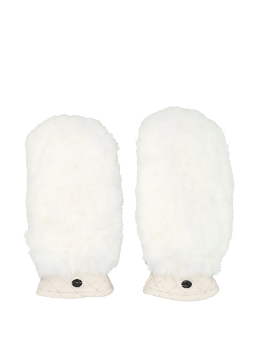Goldbergh Hill faux-fur quilted mittens Wit