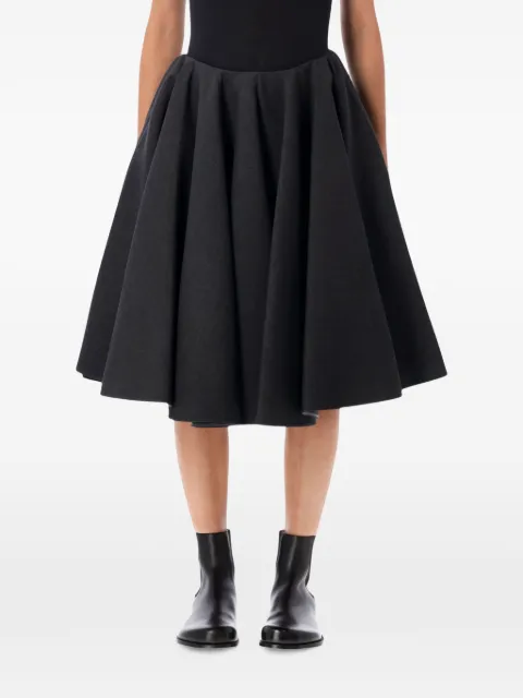 AMI Paris falda midi de lana con peplum