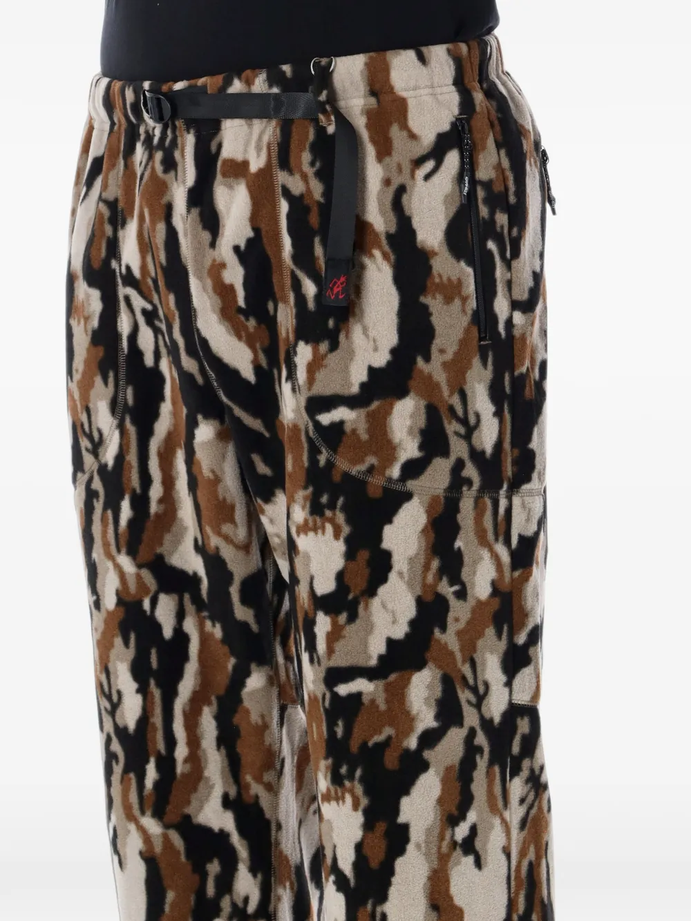 Gramicci camo-print thermal fleece trousers Beige