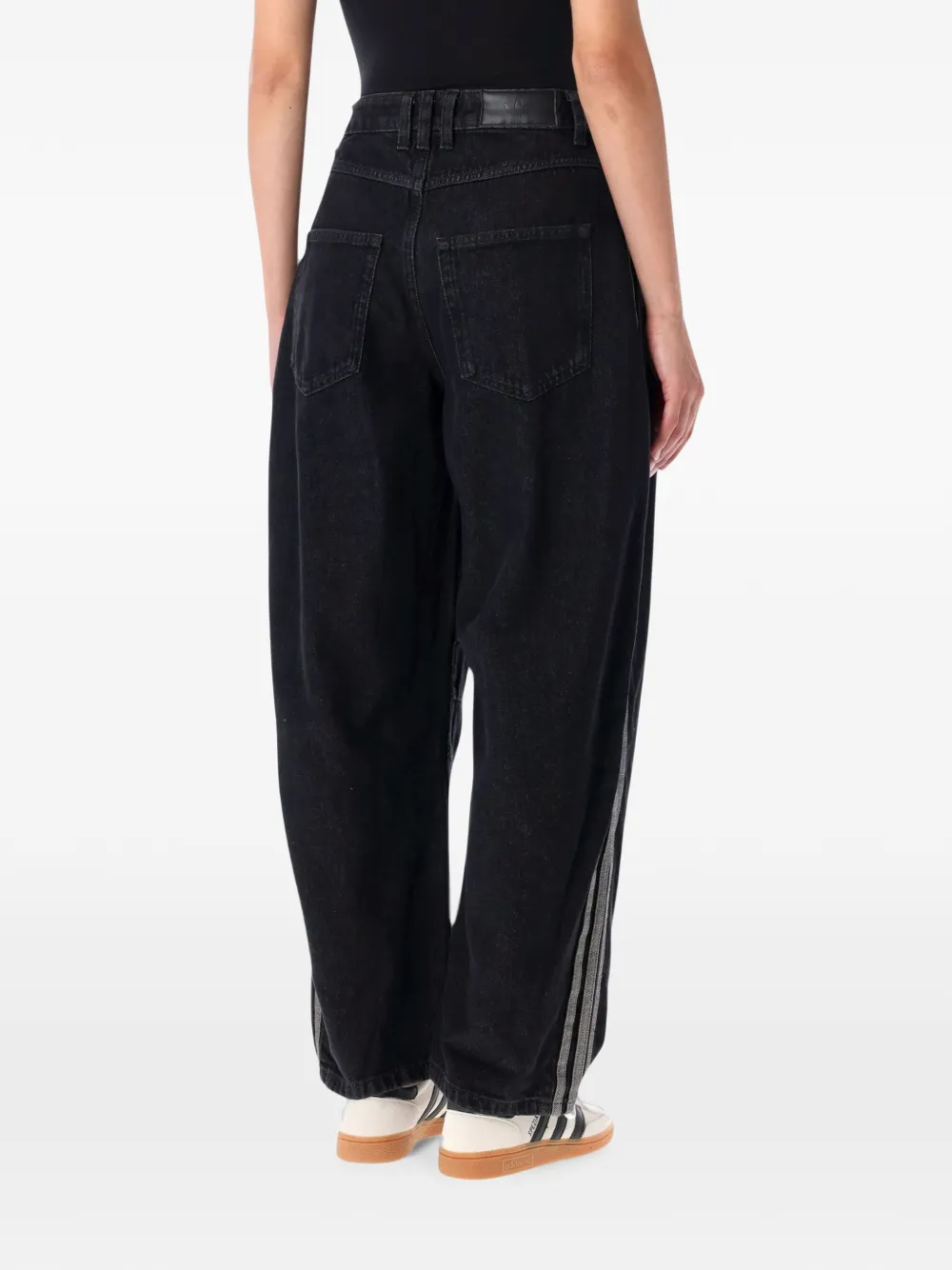 adidas side-stripe jeans Zwart