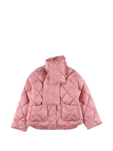 Il Gufo quilted scarf-detail coat