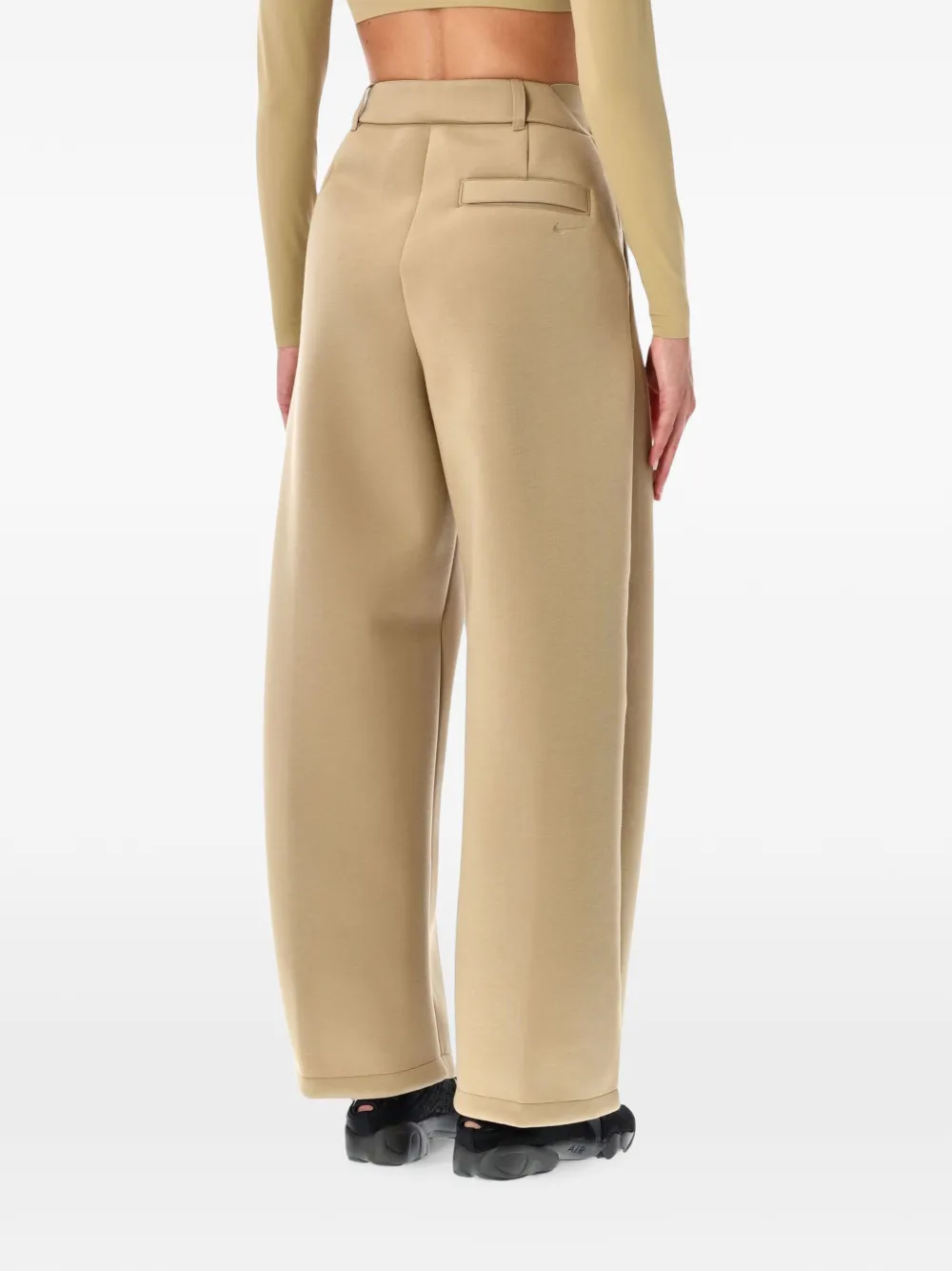 Nike pleated wide-leg trousers Beige