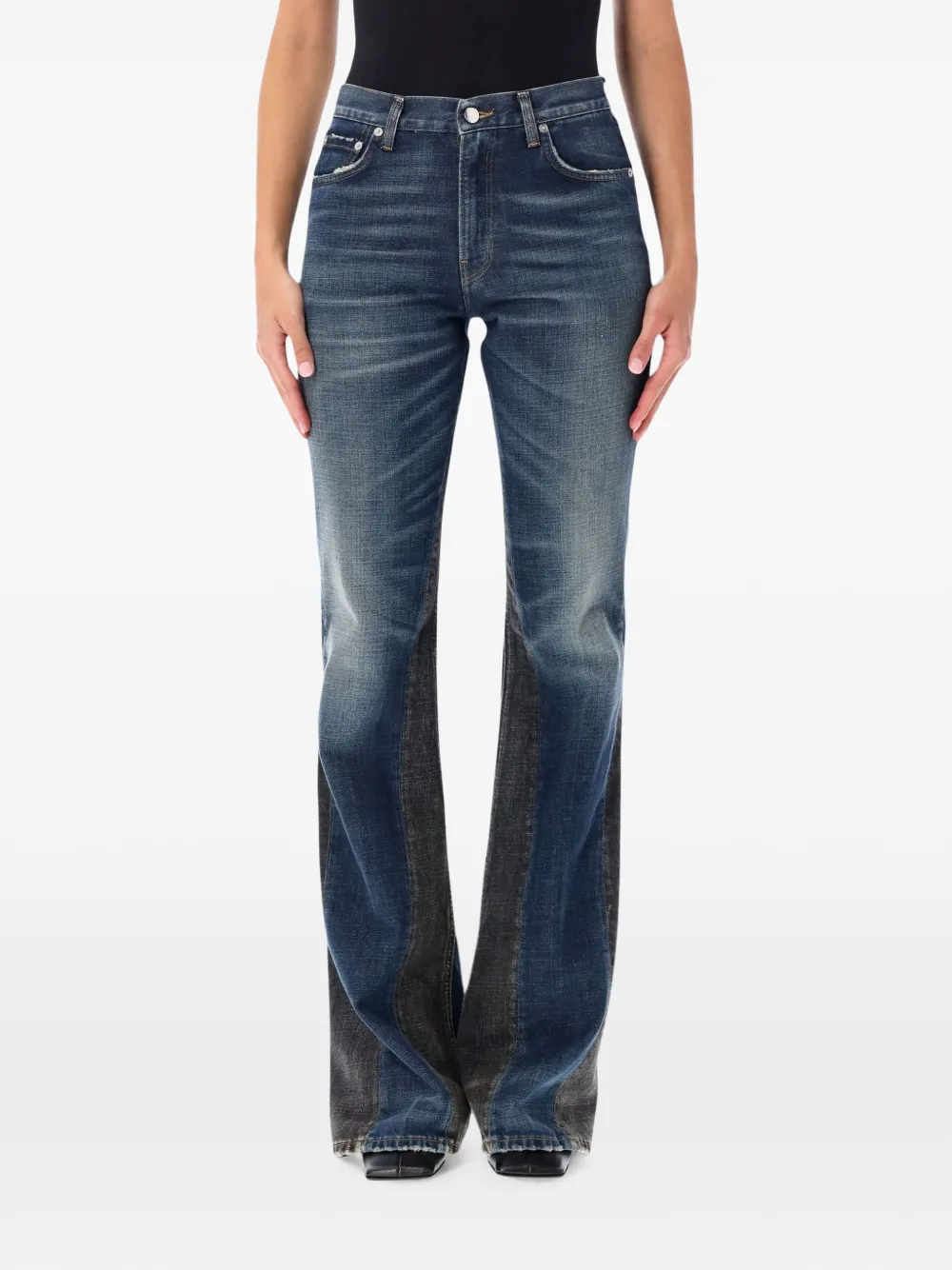 Haikure Fleur panelled flared jeans