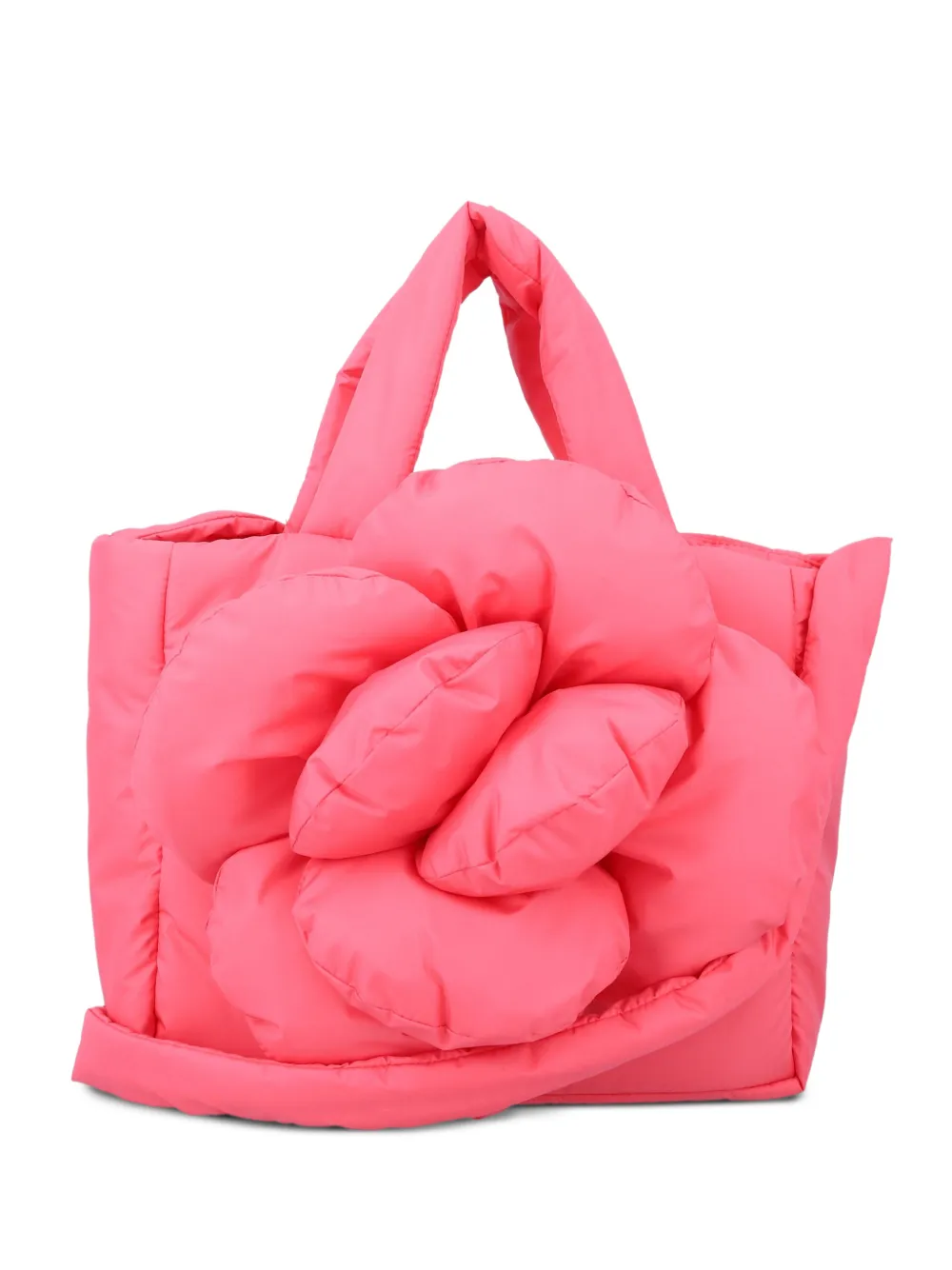 Il Gufo flower-appliqué padded tote bag - Rosa