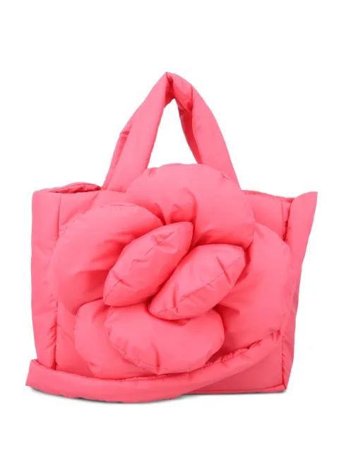 Il Gufo flower-appliqué padded tote bag