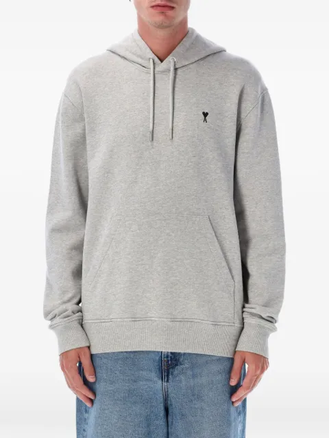 AMI Paris hoodie de algodón gris con Ami de Coeur
