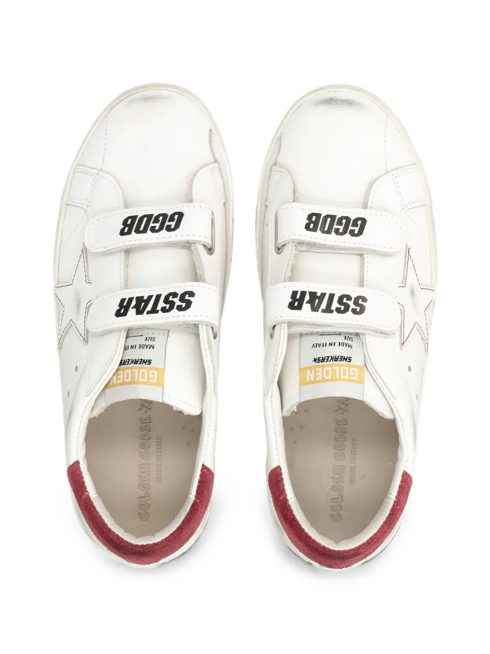 Golden Goose Kids Old School touch-strap sneakers Wit