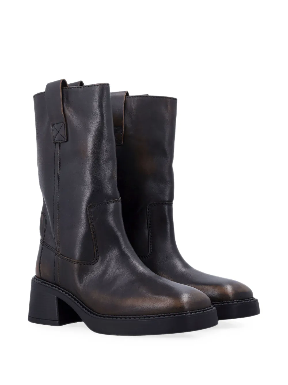 Miista Inaya calf leather ankle boots Bruin