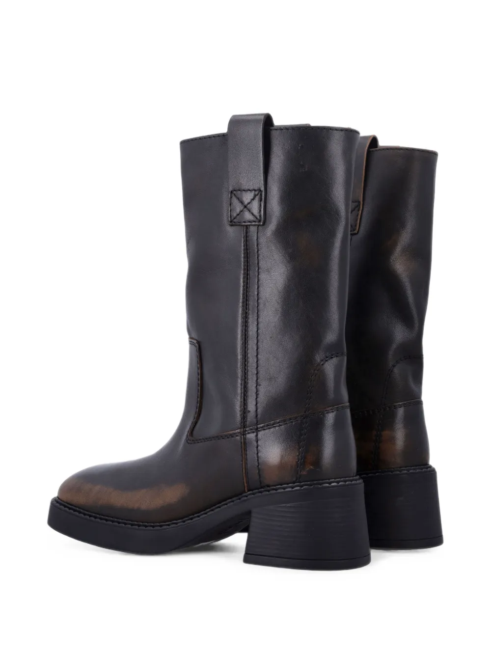 Miista Inaya calf leather ankle boots Bruin