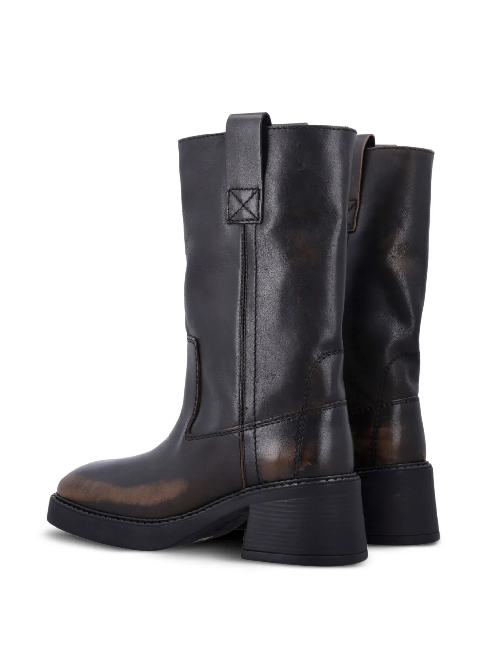 Miista Inaya Calf Leather Ankle Boots | Brown | FARFETCH
