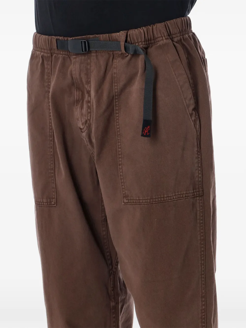 Gramicci belted patch-pocket trousers Bruin