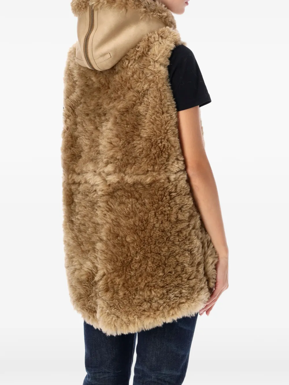 VEGANCODE Gilet van imitatiebont Beige