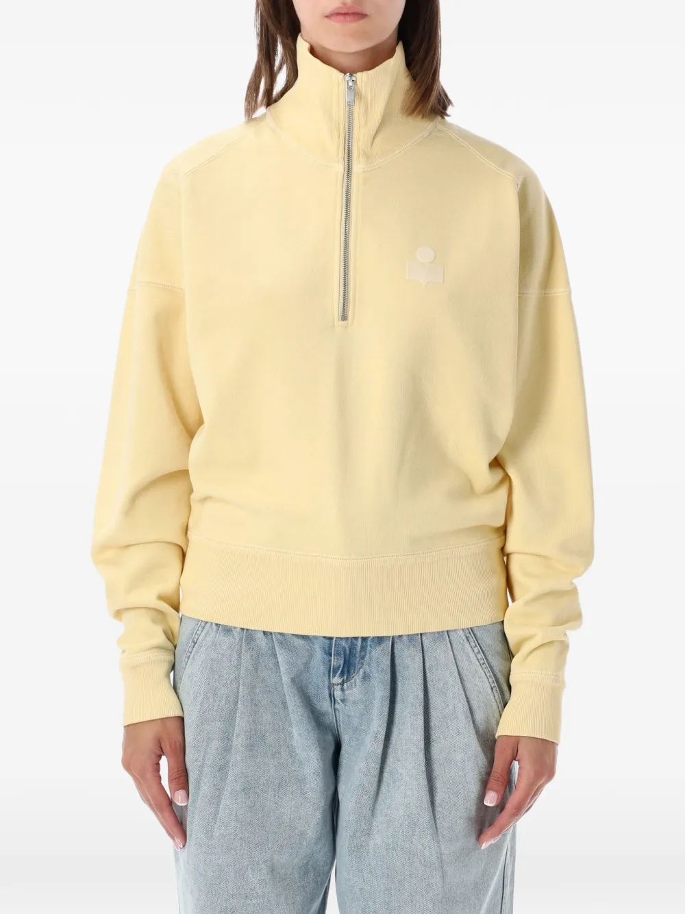 MARANT ÉTOILE quarter-zip sweatshirt - Gelb