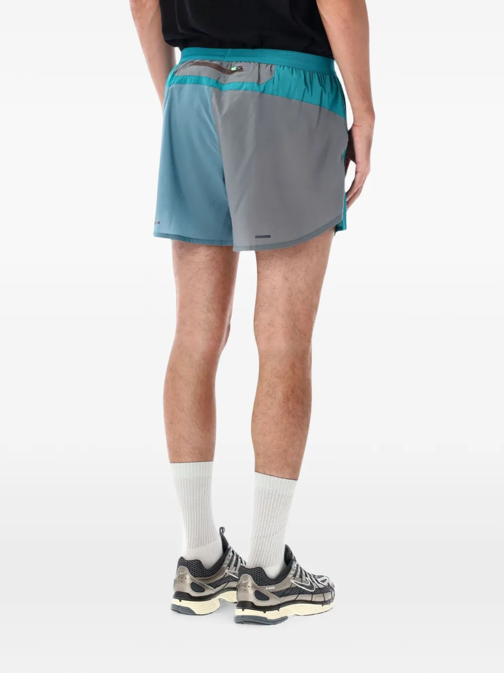 Nike logo-print panelled shorts Blauw