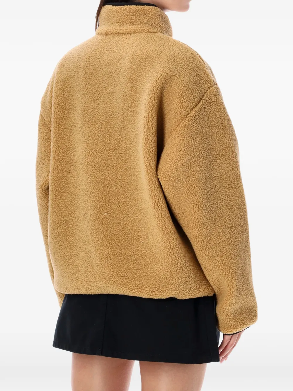 Carhartt WIP fleece logo-patch sweater Beige
