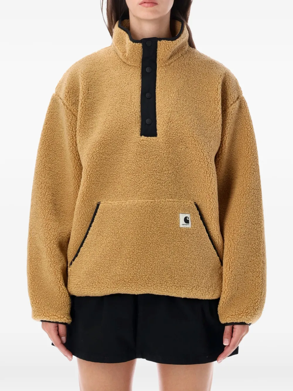 Carhartt WIP fleece logo-patch sweater - Nude