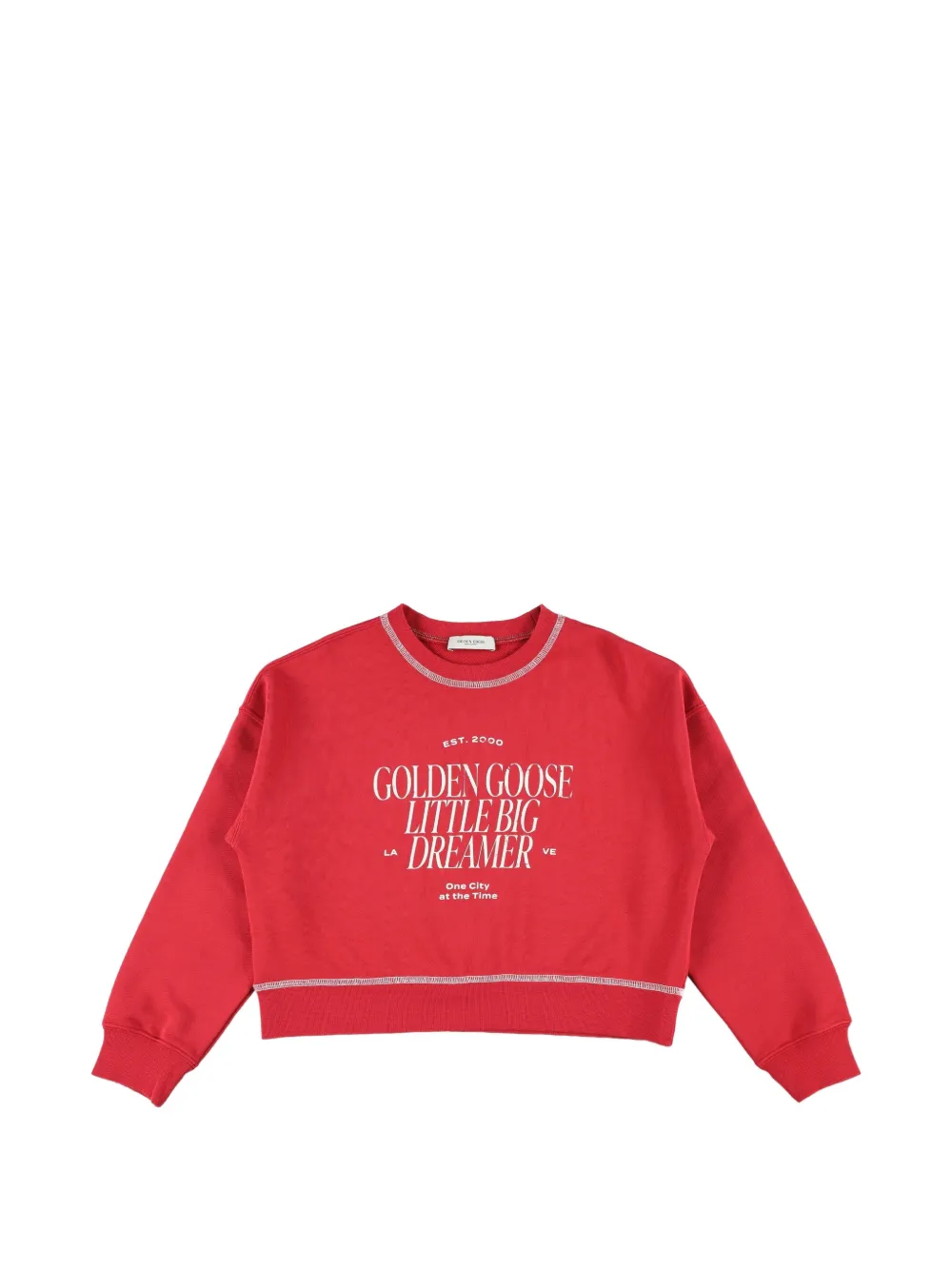 Golden Goose Kids logo-print sweatshirt - Rosso