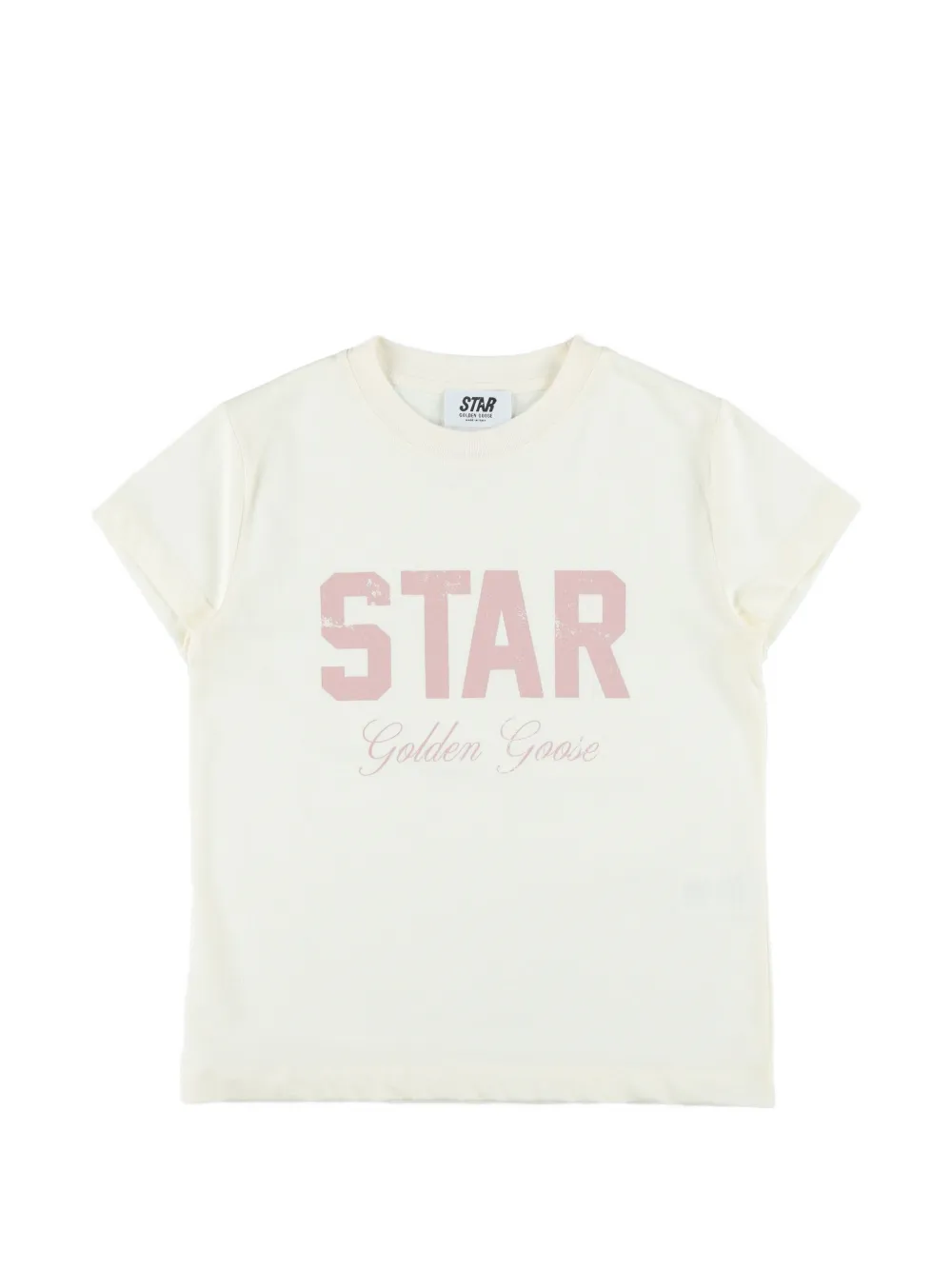 Golden Goose Kids logo-print T-shirt - Toni neutri