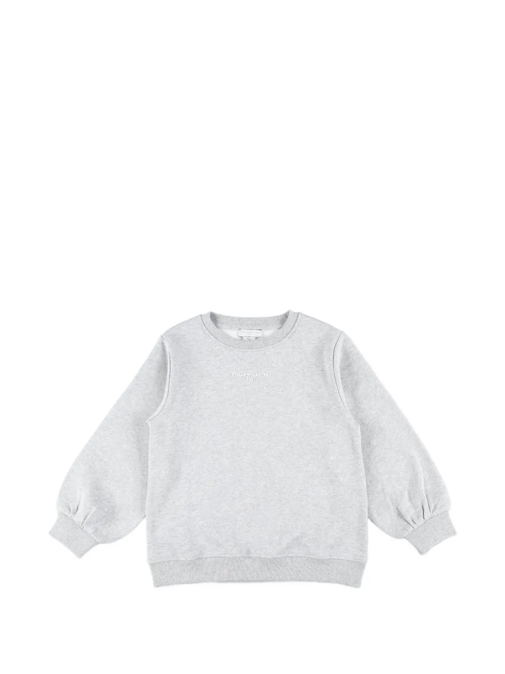 Stella McCartney Kids logo-print puff-sleeve sweater - Grigio