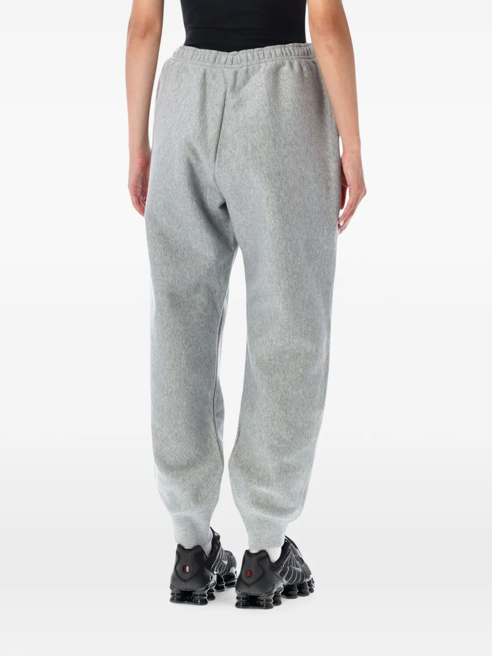 Nike logo-embroidered elasticated track pants Grijs