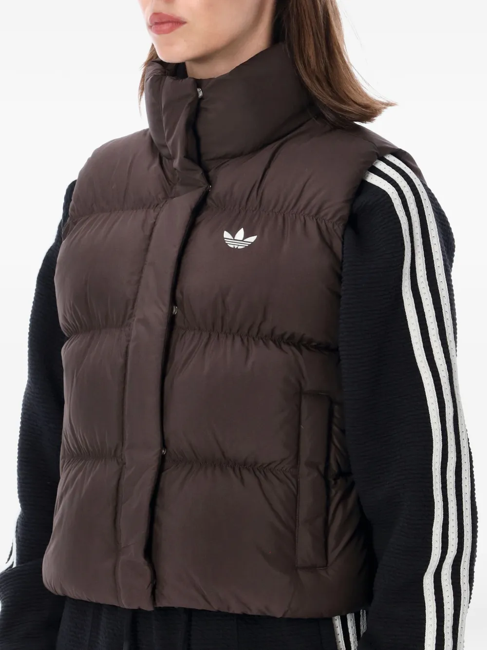 adidas quilted puffer gilet Bruin
