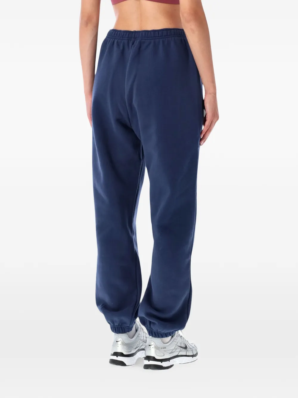 Nike Studio fleece medium weight high-rise oversized cuffed trousers Blauw