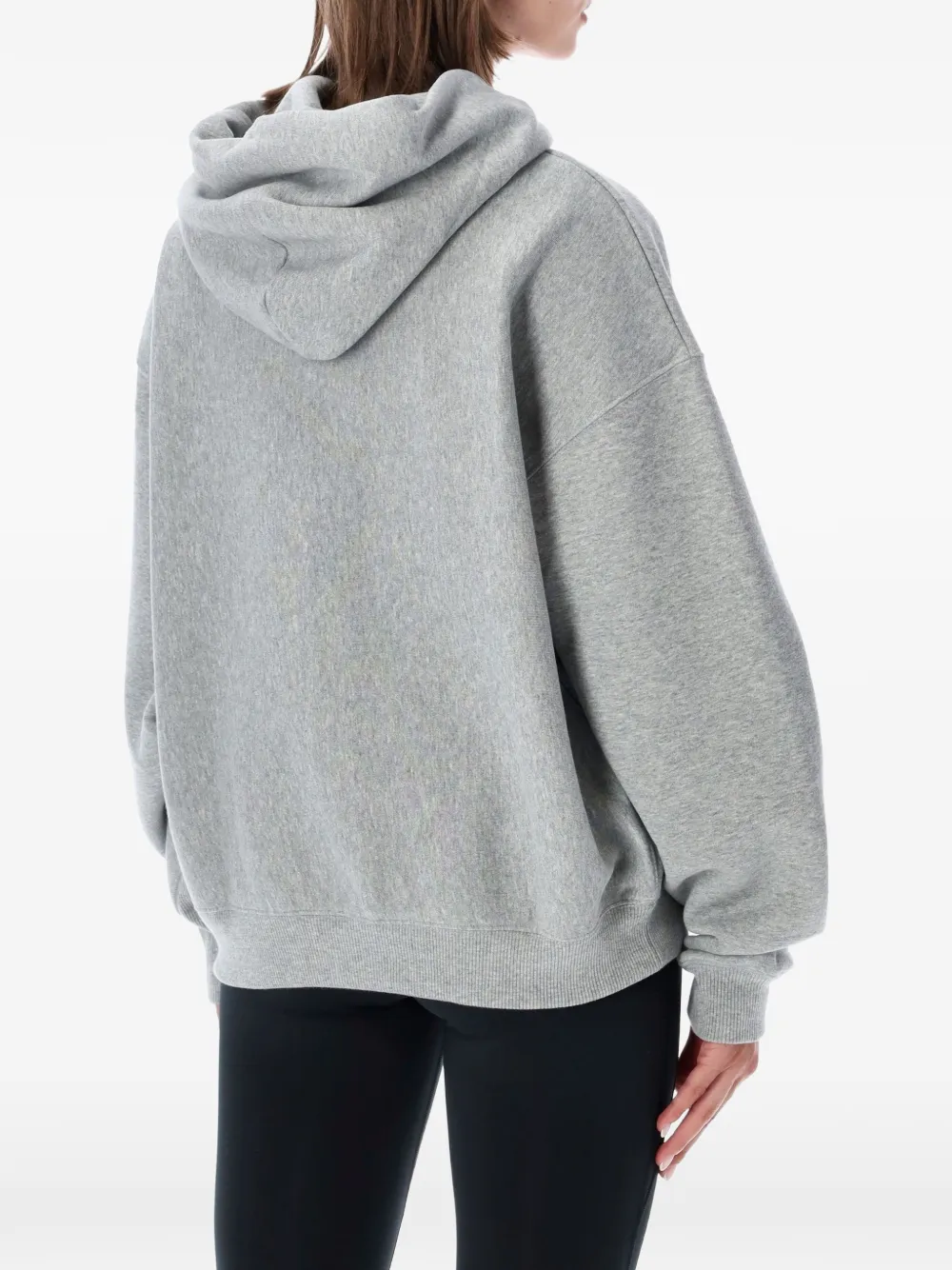 Nike Studio logo-embroidered zip-up hoodie Grijs