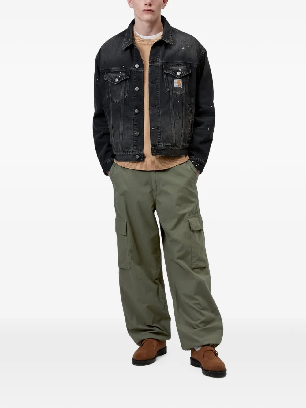 Carhartt WIP Kade cargo broek met logo-patch Groen