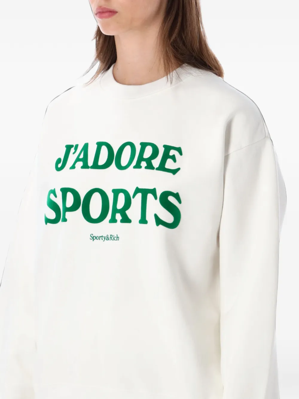 Sporty & Rich Jadore Flocked sweatshirt Beige