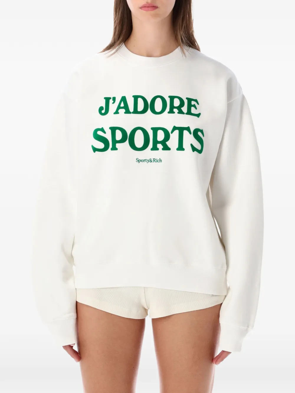 Sporty & Rich Jadore Flocked sweatshirt