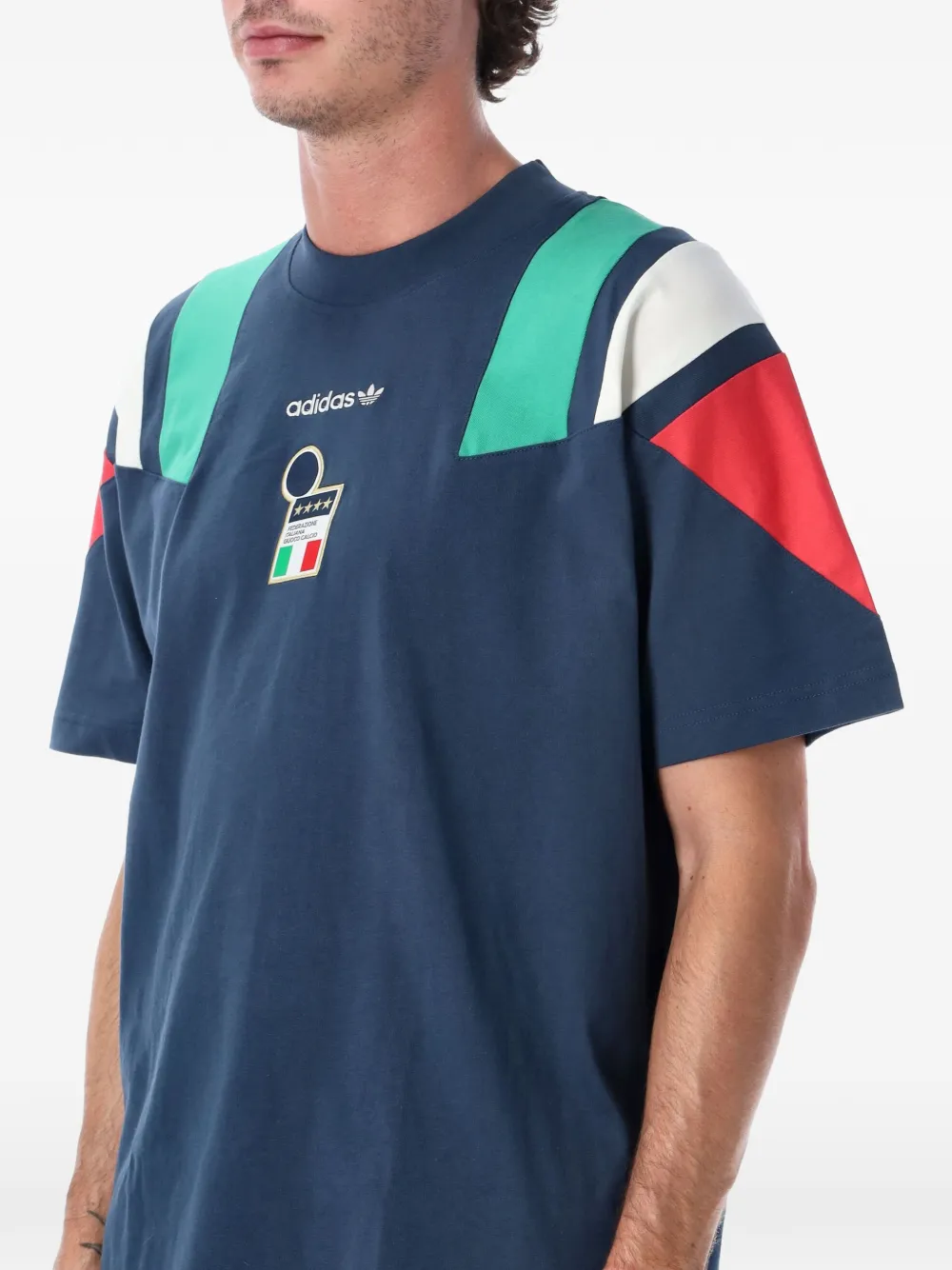 adidas Italië T-shirt Blauw