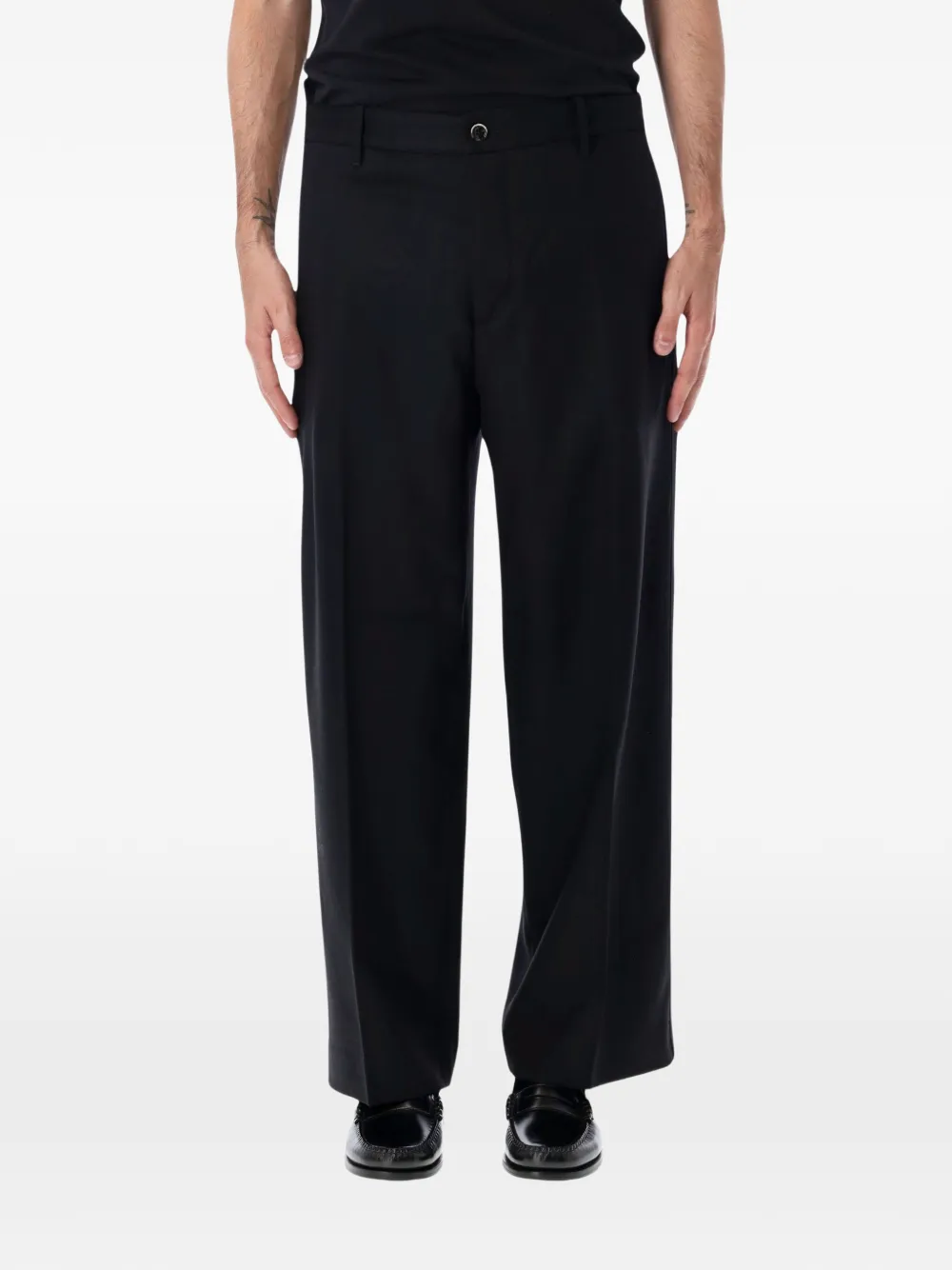 Nine In The Morning Thiago straight-leg trousers Zwart