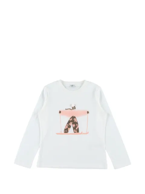 Il Gufo t-shirt à imprimé graphique et à pompon