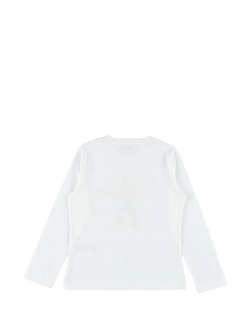 Il Gufo T-shirt met grafische print en pompon Wit